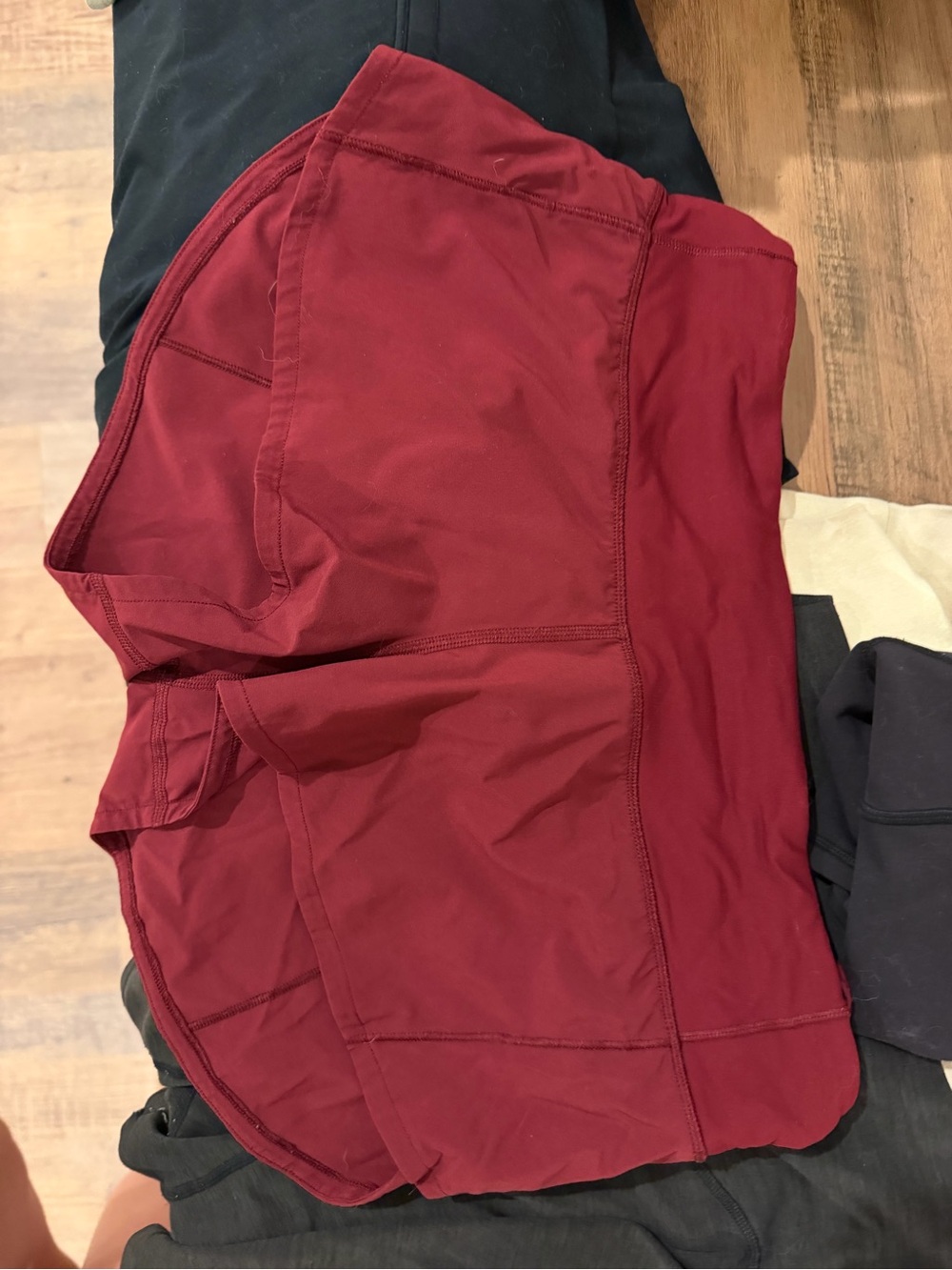 Athletic Running Skirt - Deep Wine Red